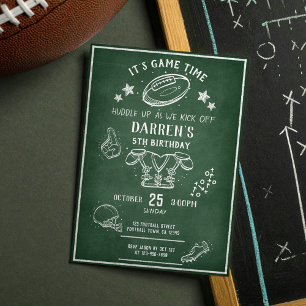 Invitation Football Chalkboard moderne Tous les étoiles Anniv