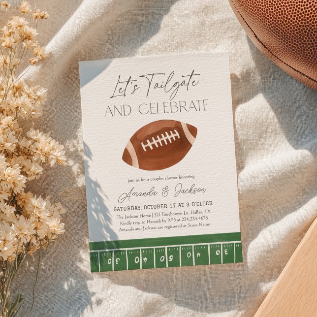 Invitation Football Couples Shower (Créateur téléchargé)
