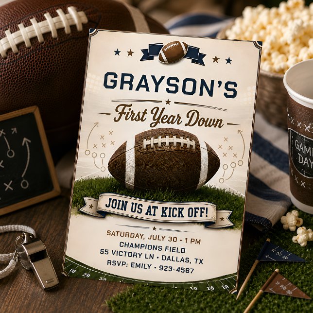 Invitation Football de la première année (Créateur téléchargé)