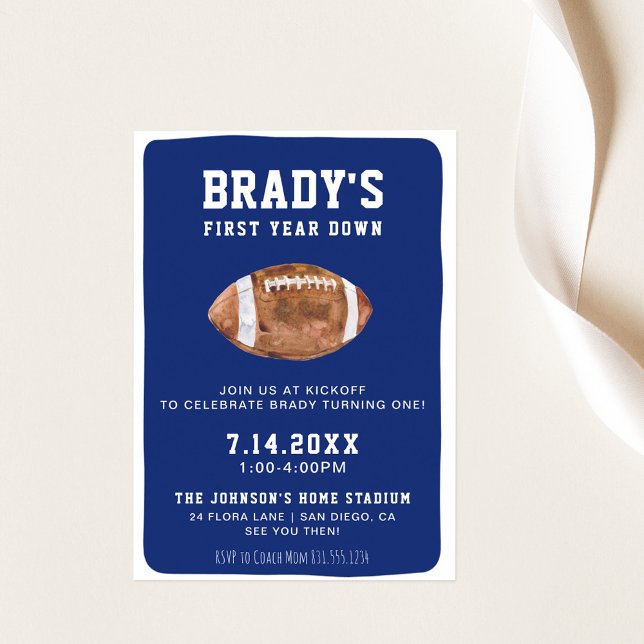 Invitation Football de première année | 1er anniversaire (Créateur téléchargé)