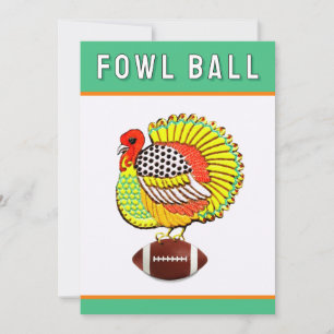 Invitation Football de Thanksgiving