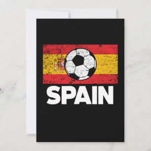 Invitation Football Espagne Drapeau Football Joueur 2021 Cade