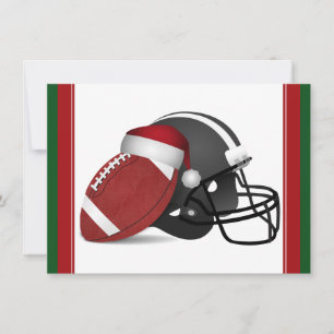 Invitation Football Et Casque De Noël