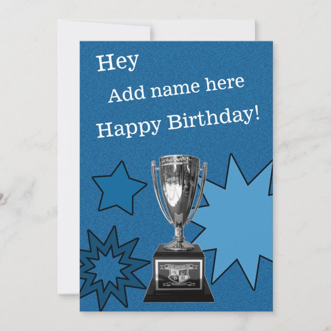 Invitation Football Imaginaire Funny Birthday Card 5x7 Custom (Devant)
