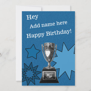 Invitation Football Imaginaire Funny Birthday Card 5x7 Custom