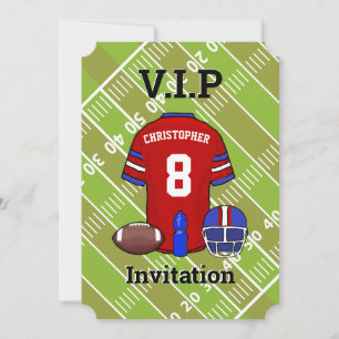 Invitation Football Jersey et pitch Anniversaire