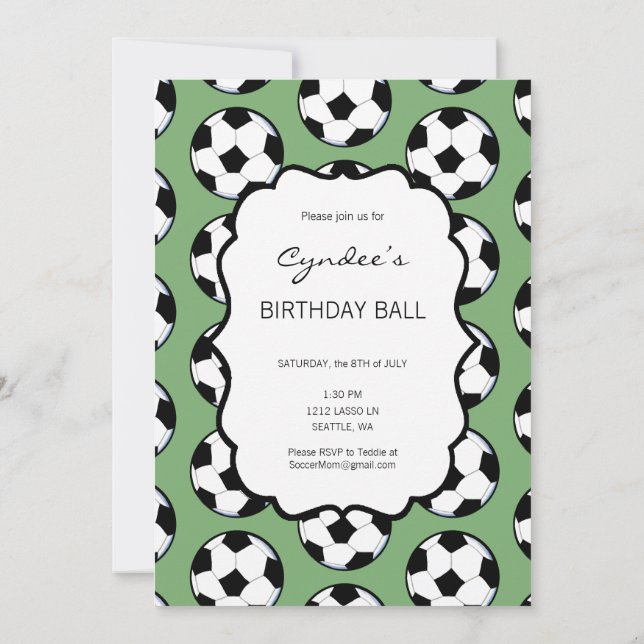 Invitation Football KiniArt (Dos)