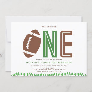 Invitation Football minimal Premier BIrthday Party Sports