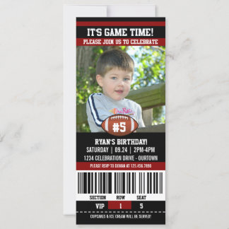 Invitation Football Modèle photo d'anniversaire