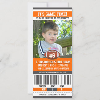 Invitation Football Modèle photo d'anniversaire