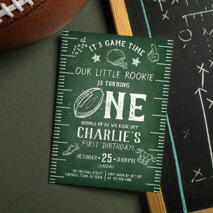Invitation Football moderne Chalkboard Football Athlétisme 1e