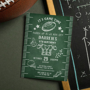 Invitation Football moderne Chalkboard Football Athlétisme An