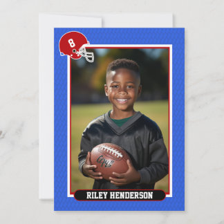 Invitation Football Photo fête d'anniversaire