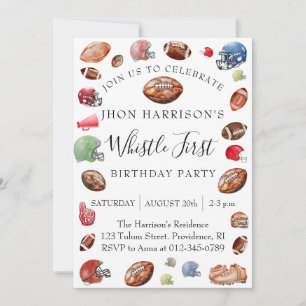 Invitation Football premier anniversaire 1er anniversaire