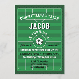 Invitation Football Sport 1er anniversaire