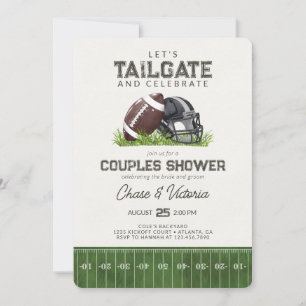 Invitation Football Tailgate et Celebrate Couples Douche