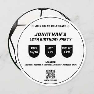 Invitation Football Thème Anniversaire Fête