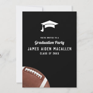 Invitation Football Thème Graduation Party