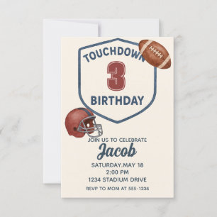 Invitation Football Touchdown Sports Boy Anniversaire
