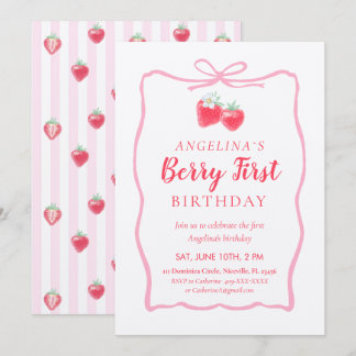 Invitation for Elegant First Birthday .