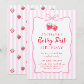 Invitation for Elegant First Birthday .