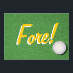 Invitation Fore - 80th Golf Birthday Party<br><div class="desc">Une invitation amusante à la fête d'anniversaire sur le thème du golf pour les golfeurs spéciaux. "Adieu !" sur le devant "Célébrez une autre année de réveil du côté droit du Vert" sur le dos. C'est bien d'être à droite du vert. Personnalisez-le en ajoutant le nom de l'honoré et invitation...</div>