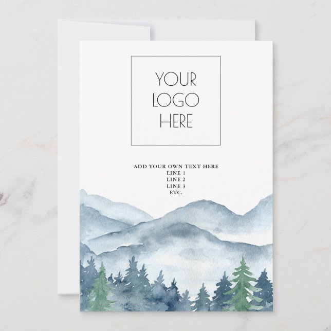 Invitation Forest Adventure Mountains Modèle (Devant)