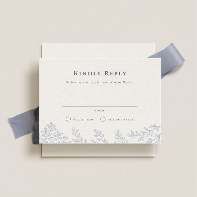 Invitation Forest Grove Dusty Blue Wedding RSVP (Créateur téléchargé)
