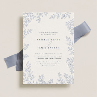 Invitation Forest Grove Dusty Mariage bleu