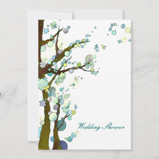 Invitation Forêt Arbres Blanc Mariage Couples Douche