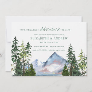 Invitation Forêt Baby shower Arbres