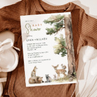 Forêt Bois Animaux Couples Baby shower