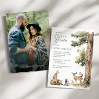 Forêt Bois Animaux Couples Baby shower photo