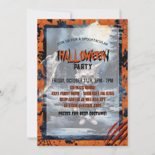 Invitation Forêt d'aquarelle du loup-garou