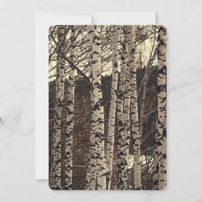 Invitation Forêt de Birch Nature (Devant)