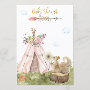 Invitation *~* Forêt de feuillus de Boho Tribal Teepee