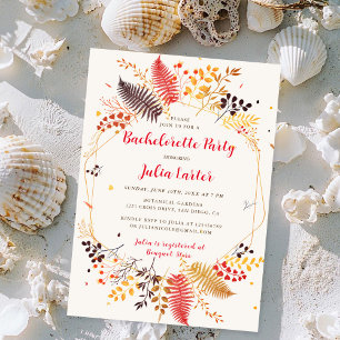 Invitation Forêt de fleurs sauvages Fougère Champignon Enterr