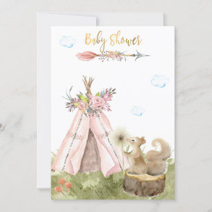 Invitation *~* Forêt de forêt d'écureuils de Boho