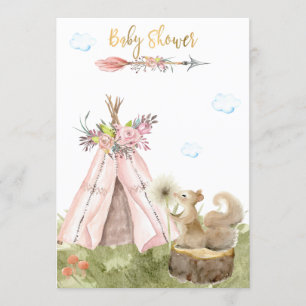 Invitation *~* Forêt de forêt d'écureuils de Boho