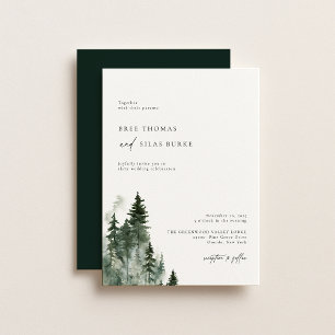 Invitation Forêt de pin sauvage Mariage rustique