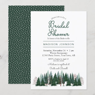 Invitation Forêt de pins   Enterrement de vie de jeune fille 