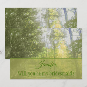 Invitation Forêt de proposition de Bridesmaid
