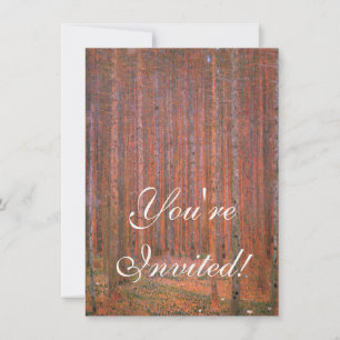 Invitation Forêt de sapins de Gustav Klimt Tannenwald Arbres
