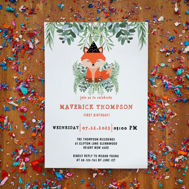 Invitation Forêt de verdure simple Bois Anniversaire (Créateur téléchargé)