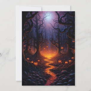 Invitation Forêt Déplaisante de la fête d'Halloween personnal