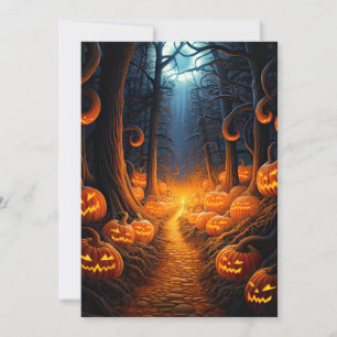 Invitation Forêt Déplaisante de la fête d'Halloween personnal