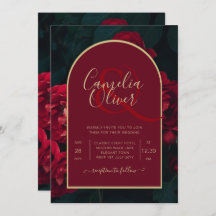 Forêt des Roses Rouges Vert Mariage d'hiver