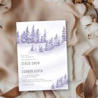 Forêt d'hiver en Mariage gris lavande de neige