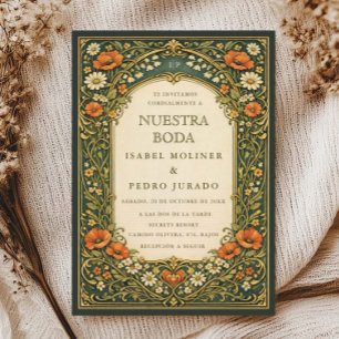 Invitation Forêt Enchantée Art Nouveau Nuestra Boda Mariage