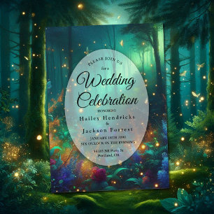 Invitation Forêt enchantée de bijoux radiants Mariage